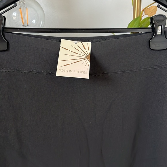 NWT Boston Proper grey maxi skirt with slit - Picture 3 of 4